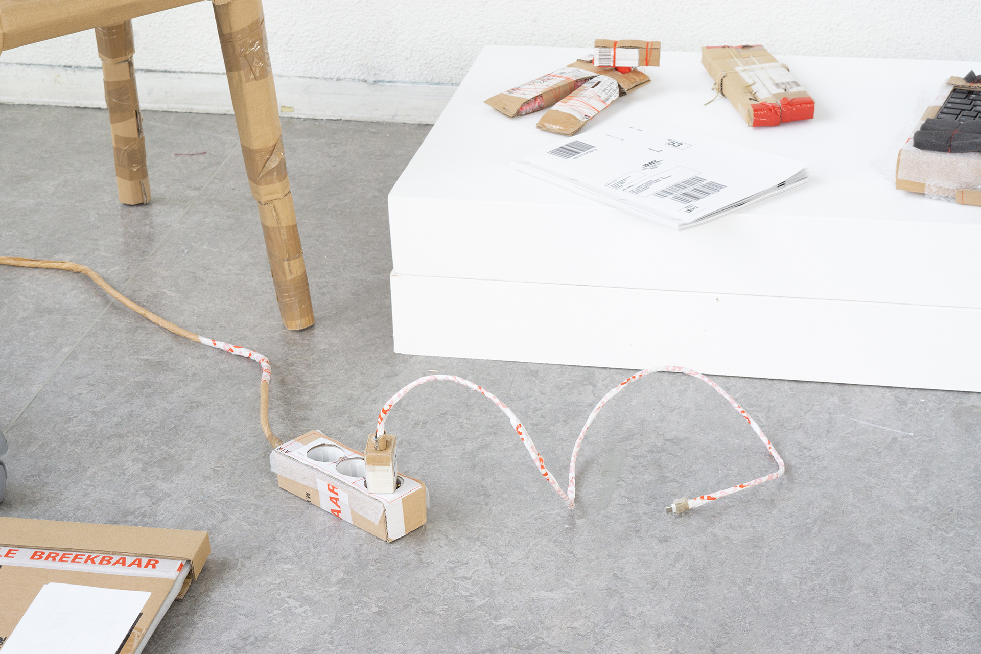 extension cord and boxes